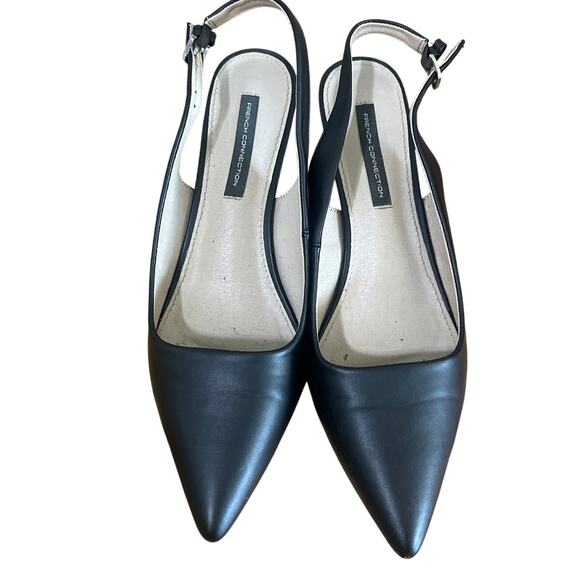 French Connection Sling Back Heels Size 10 Pointed Toe Office Career - Picture 1 of 4